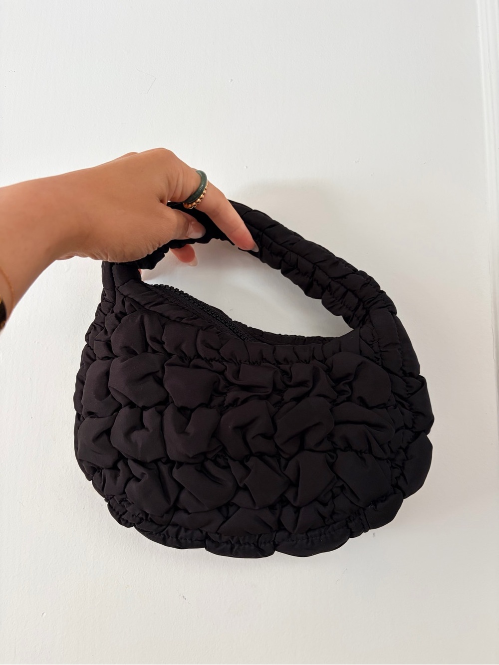 Black Quilted Mini Shoulder Bag